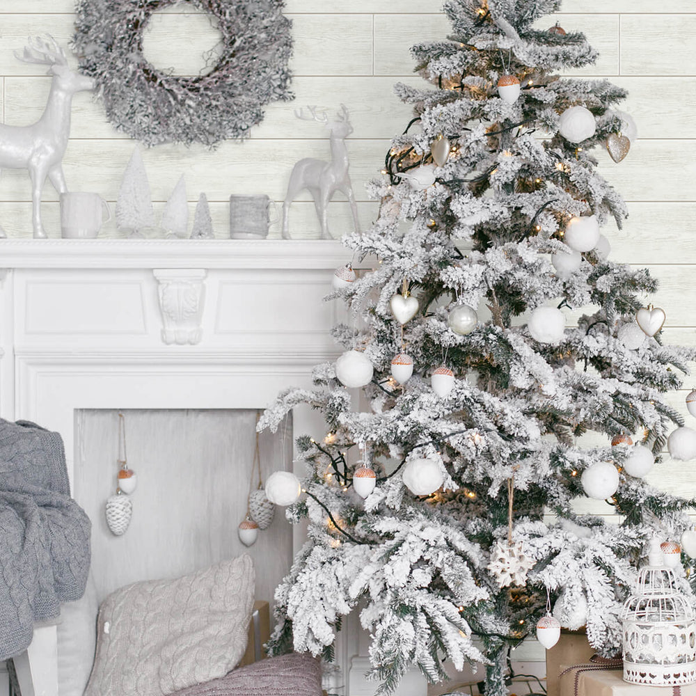 
                  
                    AX10910 farmhouse shiplap christmas peel and stick removable holiday wallpaper from NextWall
                  
                