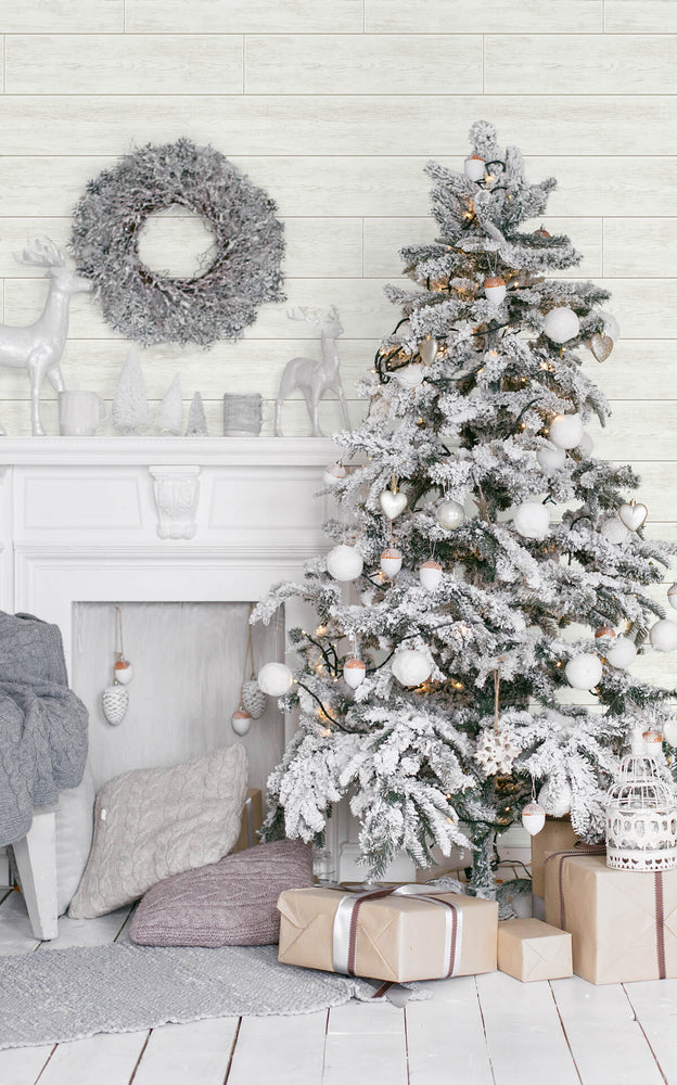 AX10910 farmhouse shiplap christmas peel and stick removable holiday wallpaper from NextWall