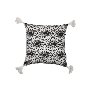 Arianna hand woven cotton throw pillow front