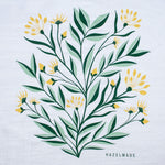 KT601 aster floral bouquet tea towel design from Hazelmade