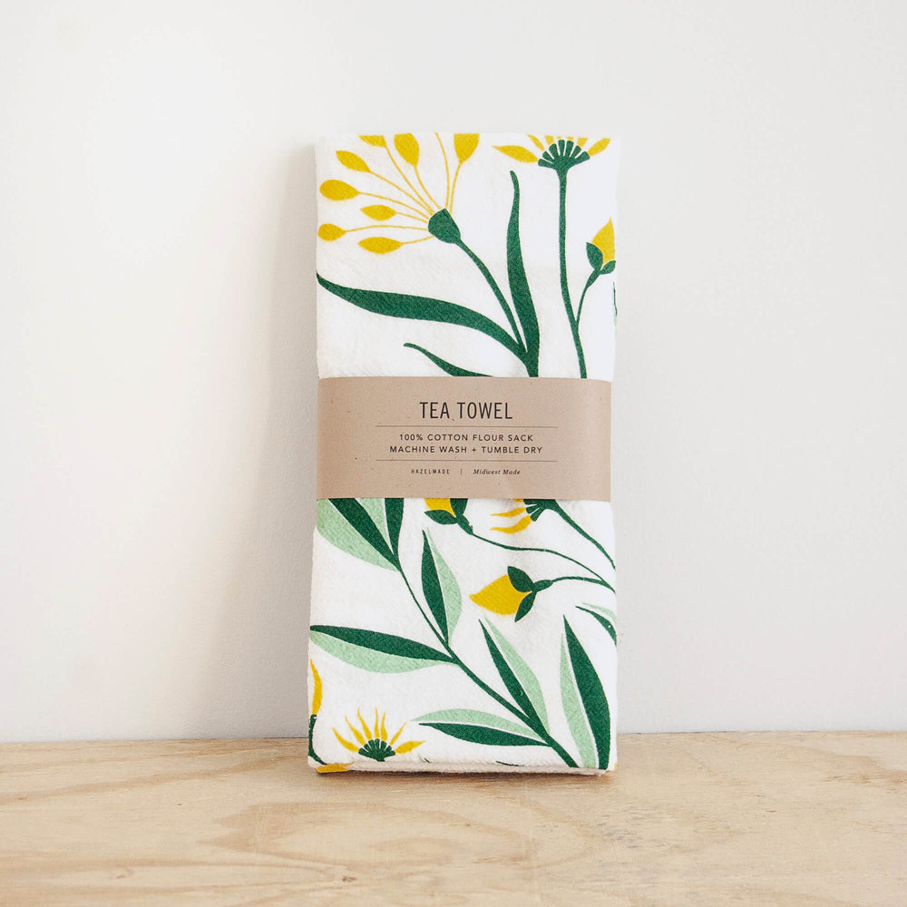 KT601 aster floral bouquet tea towel package from Hazelmade