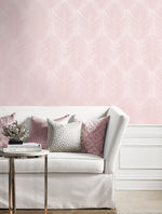 BD50001 palm leaf wallpaper living room glass beads from Etten Studios