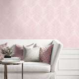 BD50001 palm leaf wallpaper living room glass beads from Etten Studios