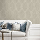 BD50003 palm leaf wallpaper living room texture glass beads from Etten Studios