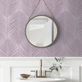 BD50009 palm leaf wallpaper bathroom glass beads from Etten Studios