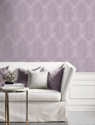 BD50009 palm leaf wallpaper living room glass beads from Etten Studios