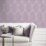BD50009 palm leaf wallpaper living room glass beads from Etten Studios