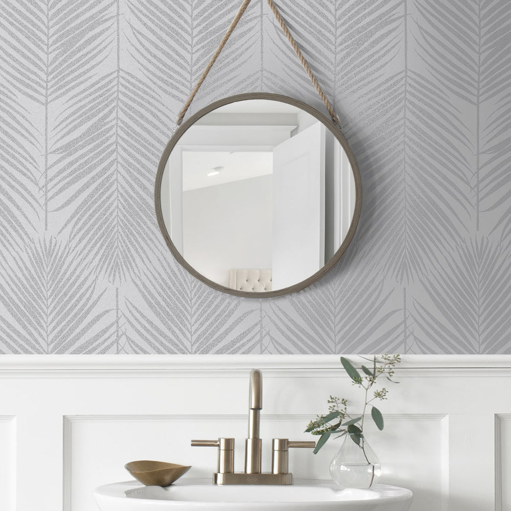 
                  
                    BD50010 palm leaf wallpaper bathroom glass beads from Etten Studios
                  
                