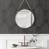 BD50020 palm leaf wallpaper bathroom glass beads from Etten Studios