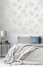 BD50200 botanical glass beaded wallpaper bedroom from Etten Studios