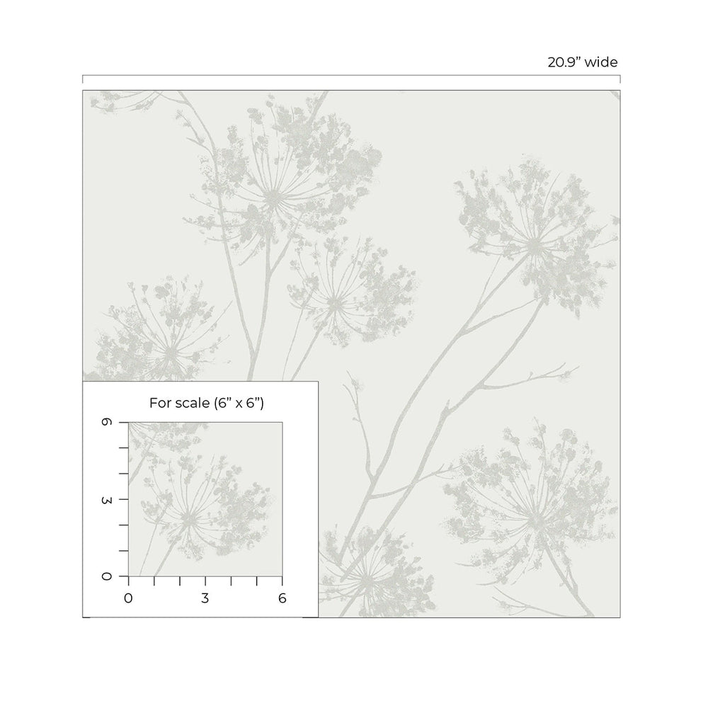BD50200 botanical glass beaded wallpaper scale from Etten Studios