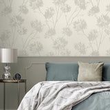 BD50203 botanical glass beaded wallpaper bedroom from Etten Studios