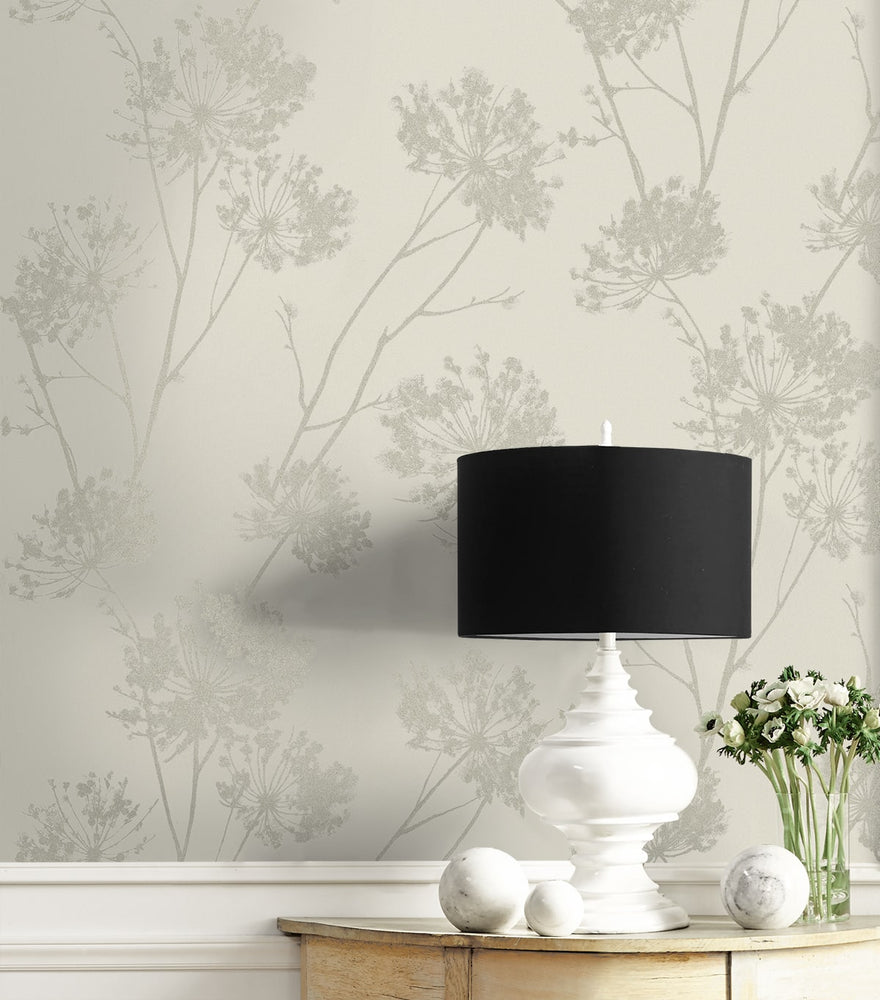 BD50203 botanical glass beaded wallpaper decor from Etten Studios