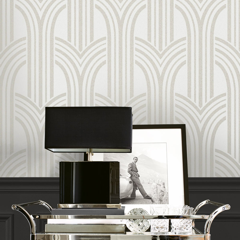 
                  
                    BD50400 deco arches glass bead wallpaper bar cart from Etten Studios
                  
                
