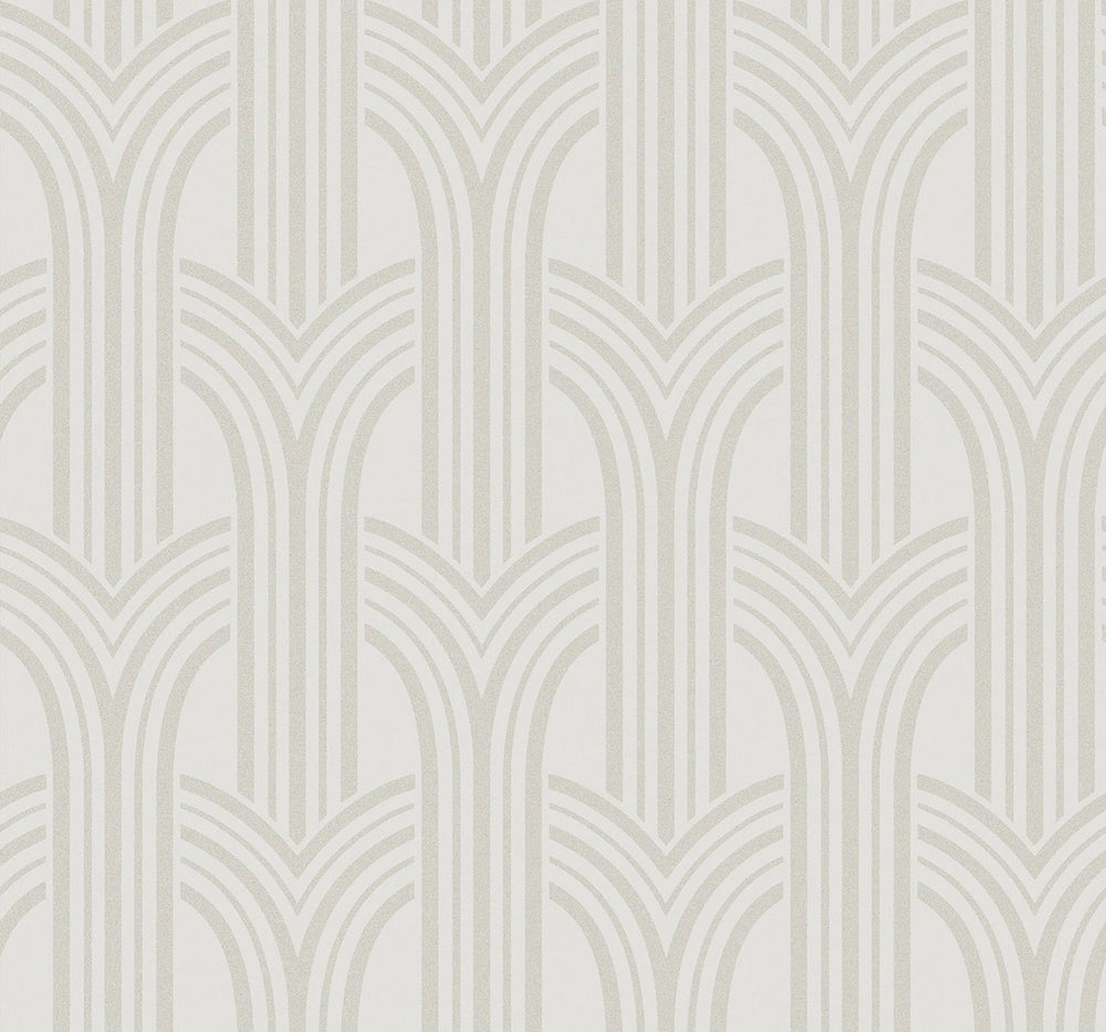 Deco Arches Glass Beaded Geometric Unpasted Wallpaper