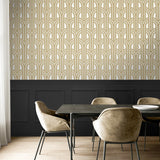 BD50406 deco arches glass bead wallpaper dining room from Etten Studios