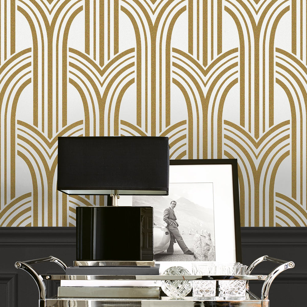 
                  
                    BD50406 deco arches glass bead wallpaper bar cart from Etten Studios
                  
                