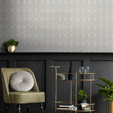 BD50410 deco arches glass bead wallpaper entryway from Etten Studios