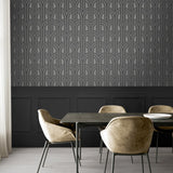 BD50420 deco arches glass bead wallpaper dining room from Etten Studios