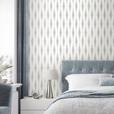 BD50600 ikat geometric glass bead wallpaper bedroom from Etten Studios