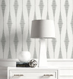 BD50600 ikat geometric glass bead wallpaper decor from Etten Studios