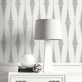 BD50600 ikat geometric glass bead wallpaper decor from Etten Studios