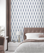 BD50602 ikat geometric glass bead wallpaper bedroom from Etten Studios