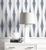 BD50602 ikat geometric glass bead wallpaper decor from Etten Studios