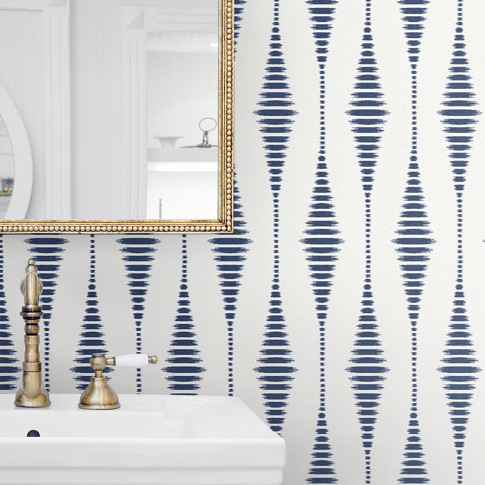 
                  
                    BD50602 ikat geometric glass bead wallpaper bathroom from Etten Studios
                  
                