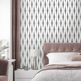 BD50610 ikat geometric glass bead wallpaper from Etten Studios