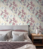 Tropical floral wallpaper bedroom SD90518HC from Say Decor