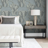 CR22102 Jefferson elephant wallpaper bedroom from the Island collection by Carl Robinson