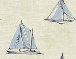 SD20202RC Cewell Bay sailboat coastal wallpaper from Say Decor