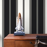 SD00817RC Riedel coastal striped beach wallpaper desk from Say Decor
