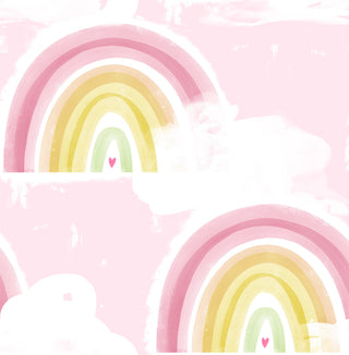 DA60201 pink kids rainbow nursery wallpaper from the Day Dreamers collection by Seabrook Designs
