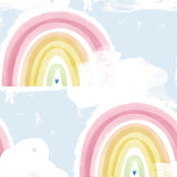 DA60202 blue kids rainbow nursery wallpaper from the Day Dreamers collection by Seabrook Designs