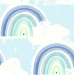 DA60204 blue kids rainbow nursery wallpaper from the Day Dreamers collection by Seabrook Designs