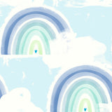 DA60204 blue kids rainbow nursery wallpaper from the Day Dreamers collection by Seabrook Designs