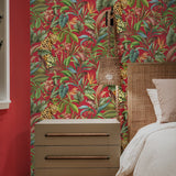 Jungle peel and stick wallpaper DB20101 bedroom from Daisy Bennett Designs