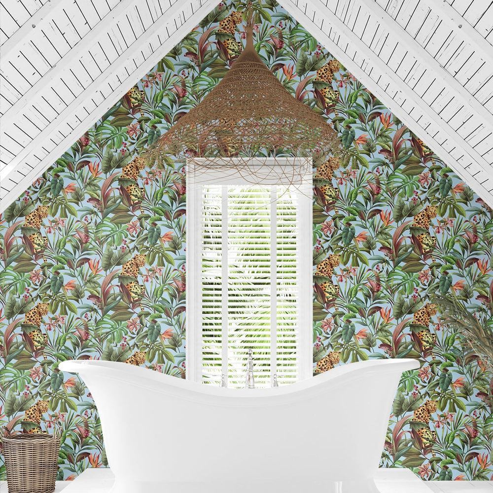 
                  
                    Jungle peel and stick wallpaper DB20102 bathroom from Daisy Bennett Designs
                  
                