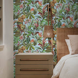Jungle peel and stick wallpaper DB20102 bedroom from Daisy Bennett Designs