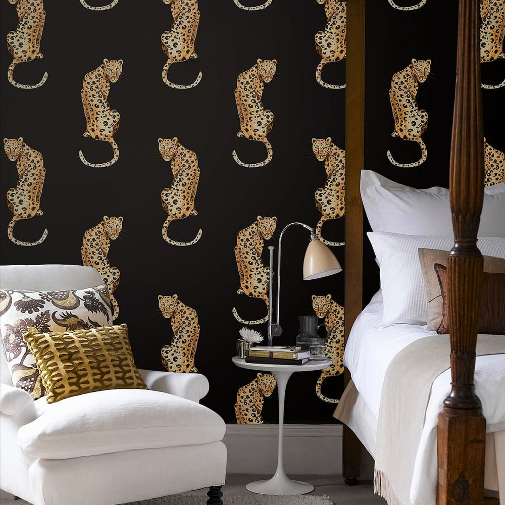 
                  
                    Leopard peel and stick wallpaper DB20200 bedroom from Daisy Bennett Designs
                  
                