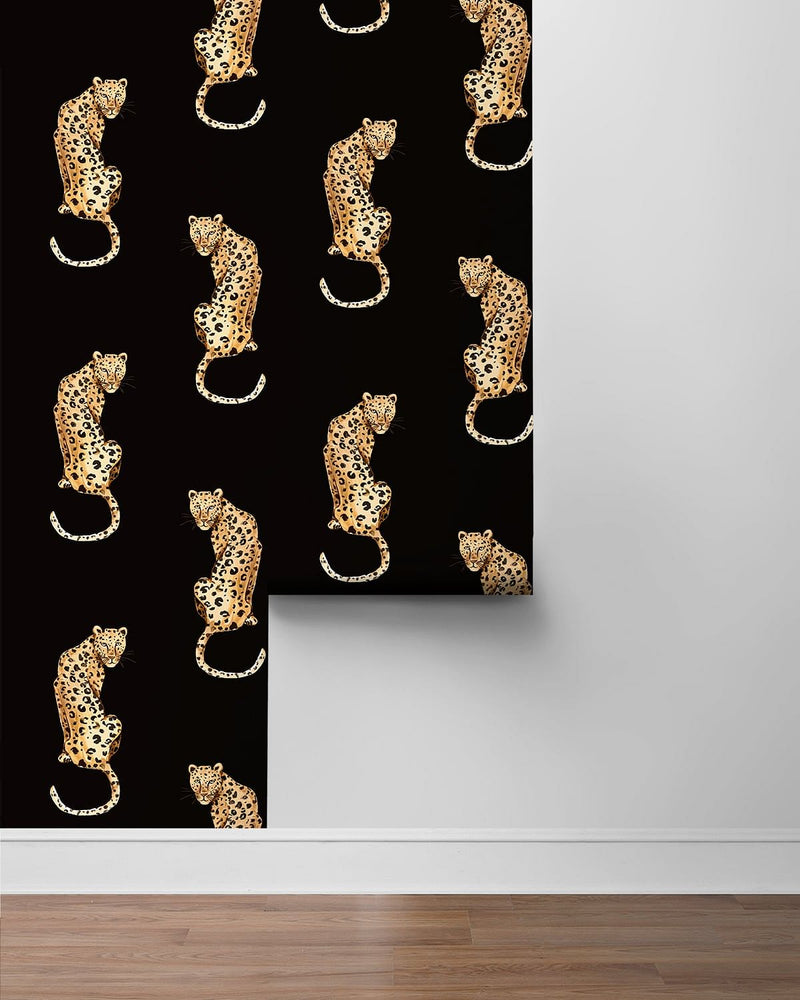 Leopard peel and stick wallpaper DB20200 roll from Daisy Bennett Designs