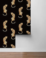 Leopard peel and stick wallpaper DB20200 roll from Daisy Bennett Designs