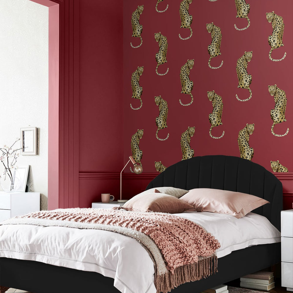 
                  
                    Leopard peel and stick wallpaper DB20201 bedroom from Daisy Bennett Designs
                  
                