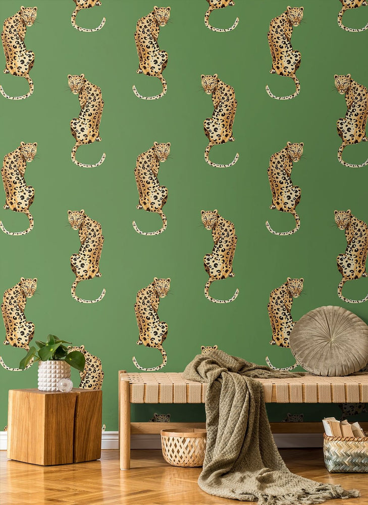 Leopard peel and stick wallpaper DB20204 decor from Daisy Bennett Designs