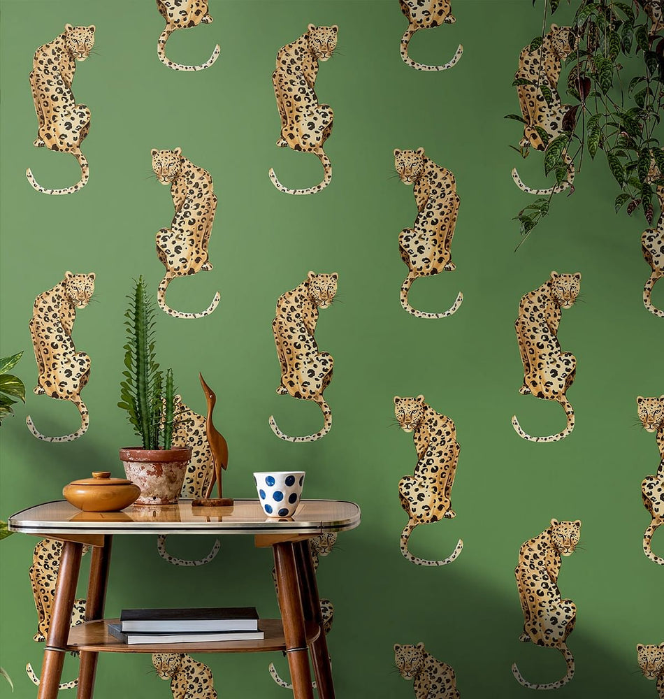 Leopard peel and stick wallpaper DB20204 kitchen from Daisy Bennett Designs