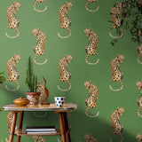 Leopard peel and stick wallpaper DB20204 kitchen from Daisy Bennett Designs