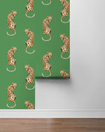 Leopard peel and stick wallpaper DB20204 roll from Daisy Bennett Designs