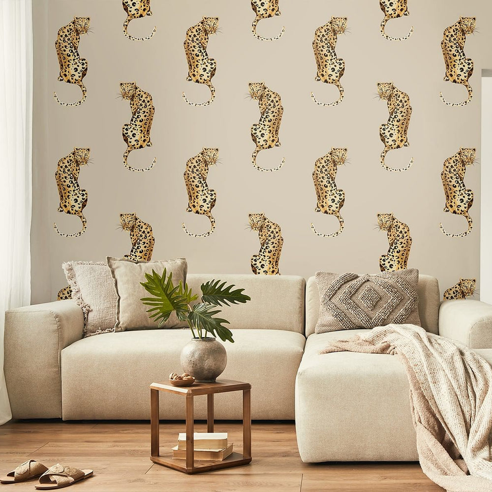Leopard peel and stick wallpaper DB20205 decor from Daisy Bennett Designs